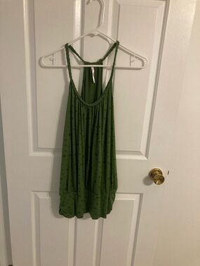 Rue21 Green Star-Print Racerback Tank